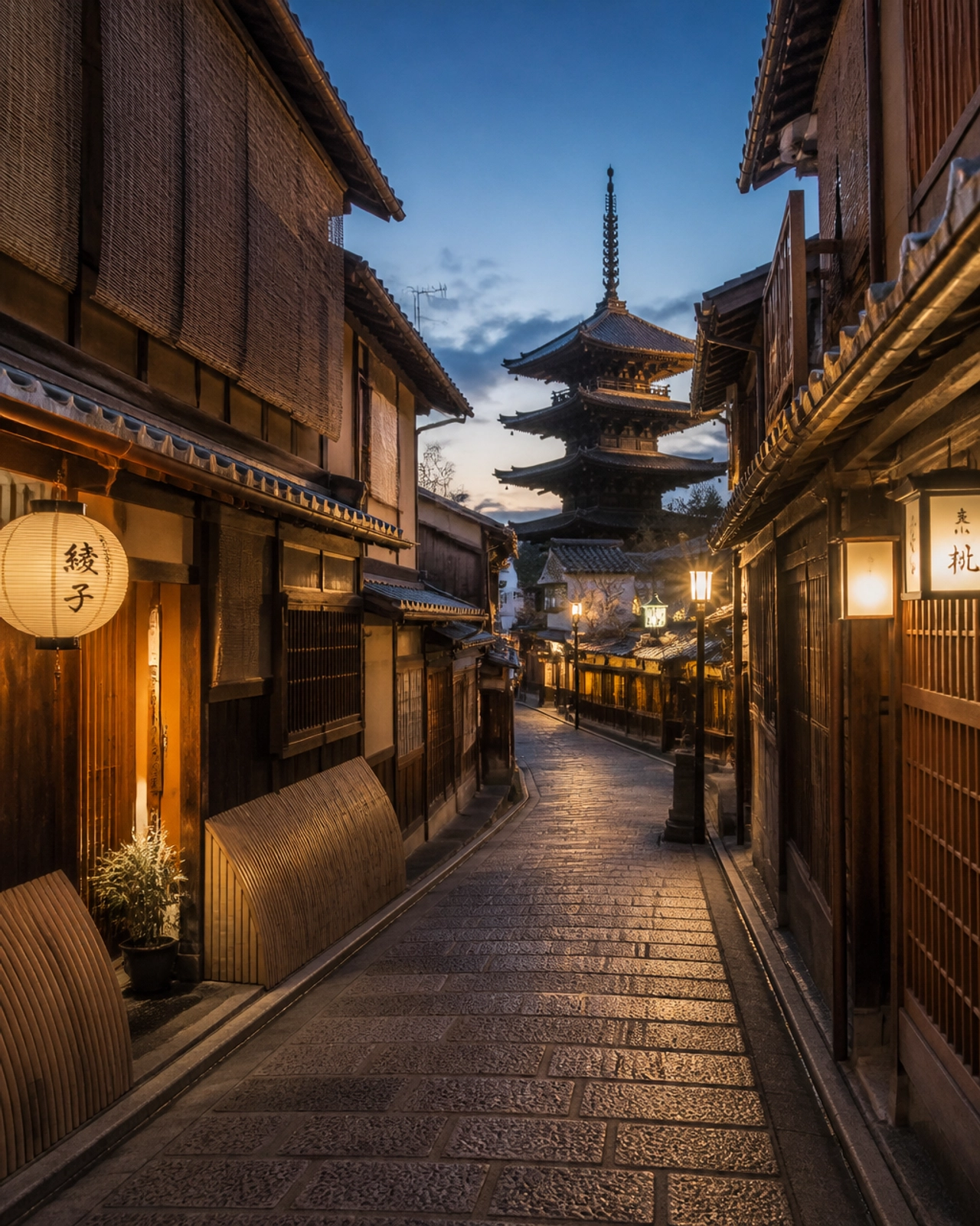 A quiet alley in Kyoto's Gion district