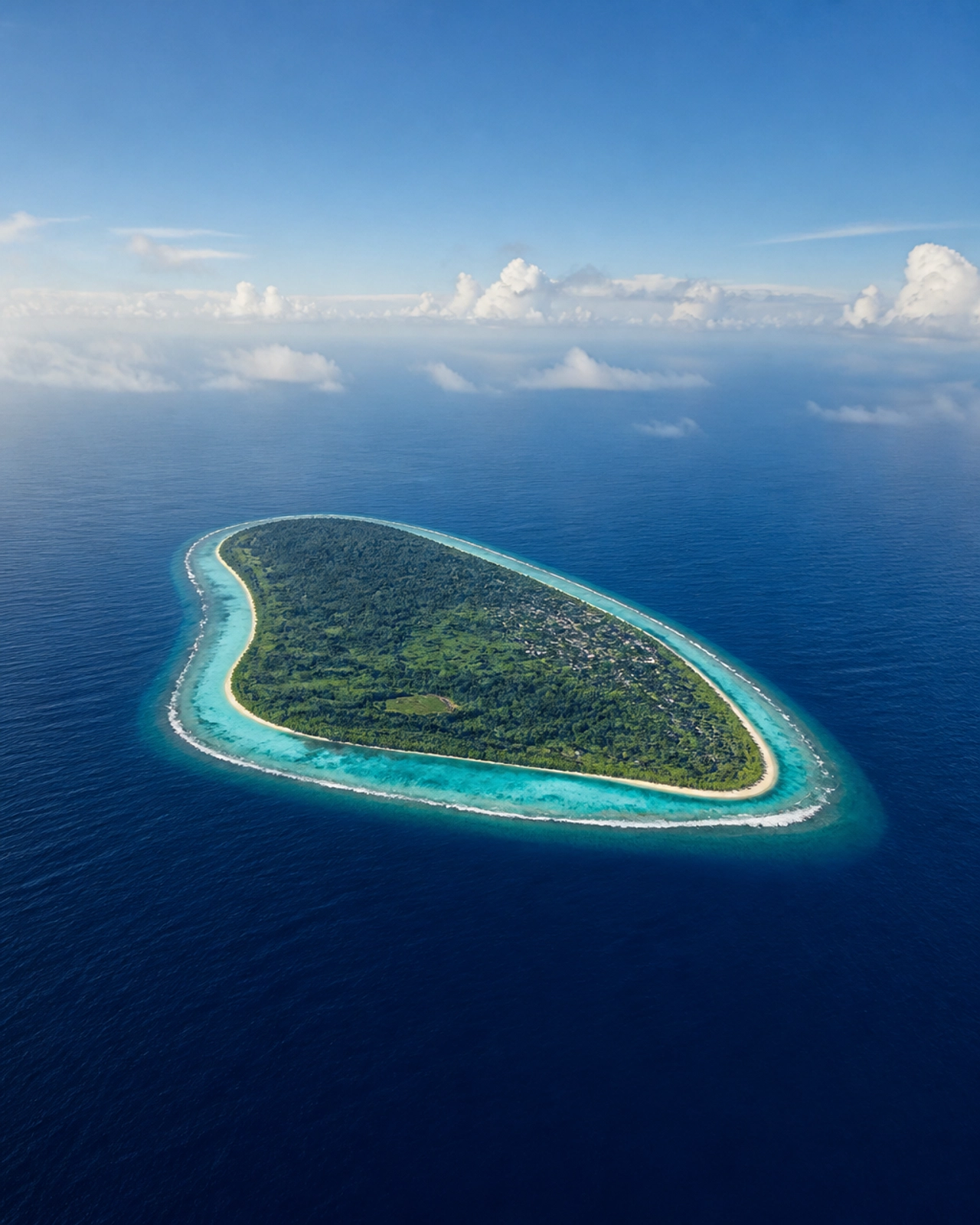 Aerial View of Fuvahmulah Island