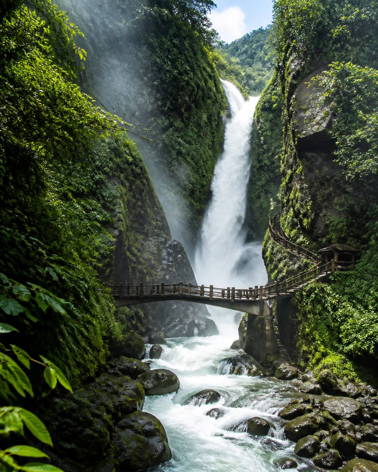Ecuador adventure destination - Pailon del Diablo waterfall