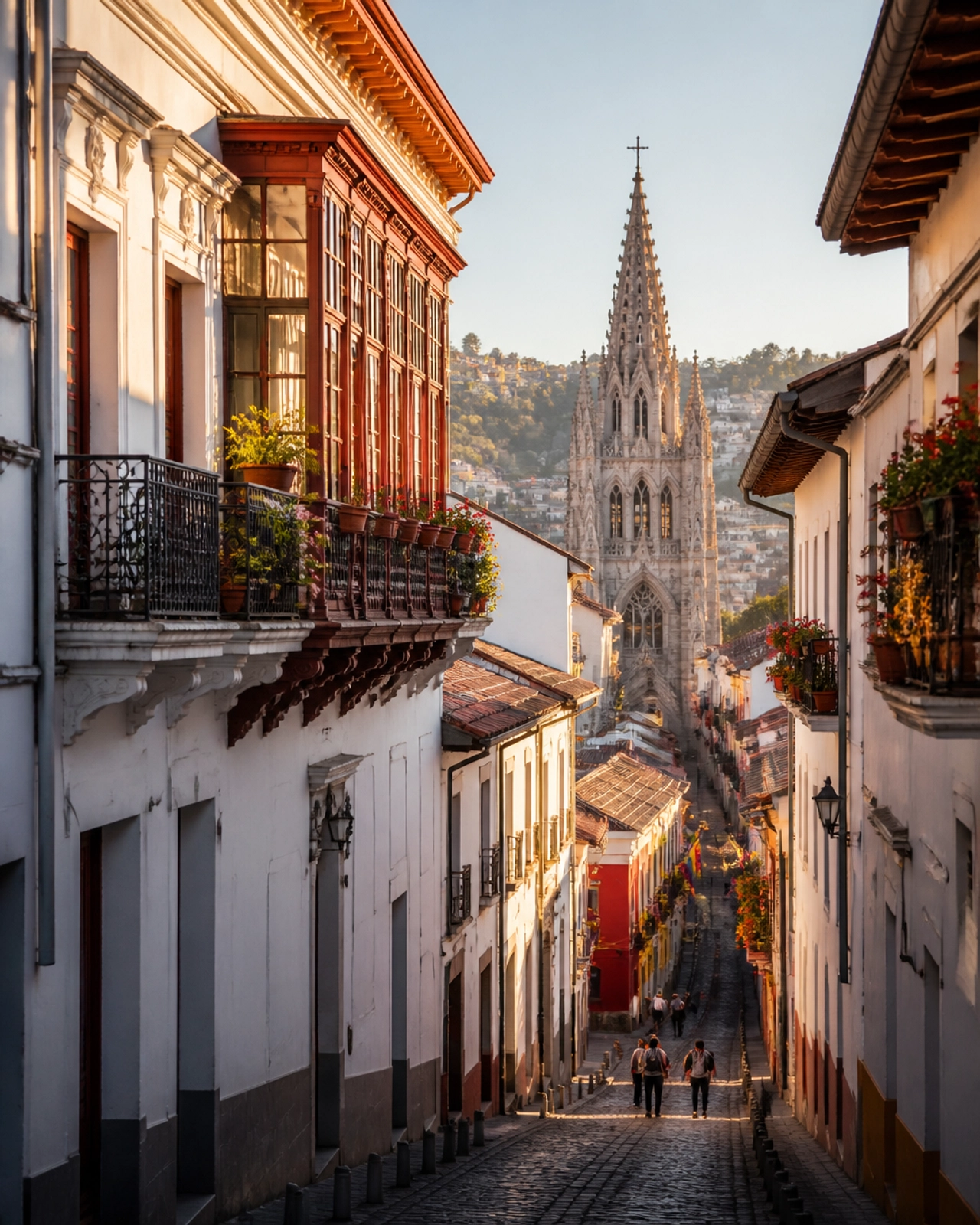 Colonial architecture in Quito old town