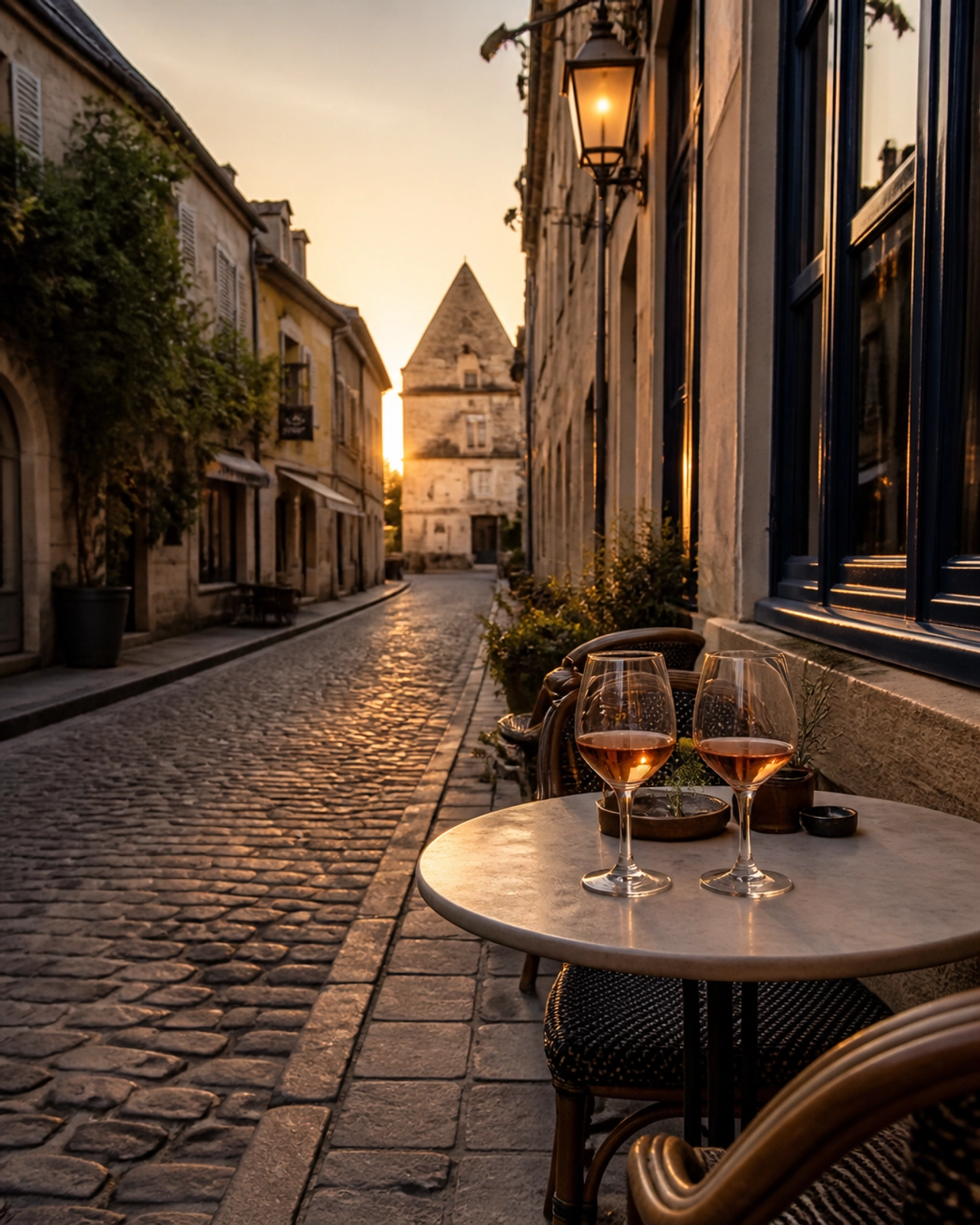 A peaceful European street in the late summer, showing the beauty of the shoulder season.